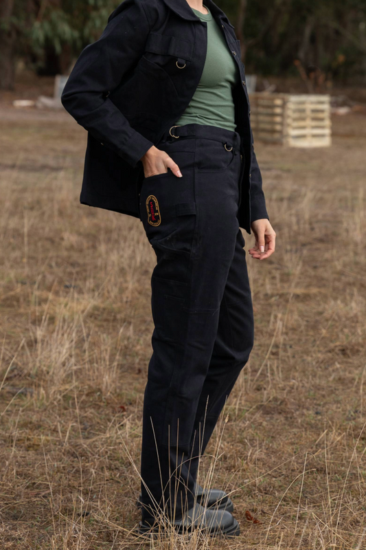 Canvas 2 Way Pants - Black