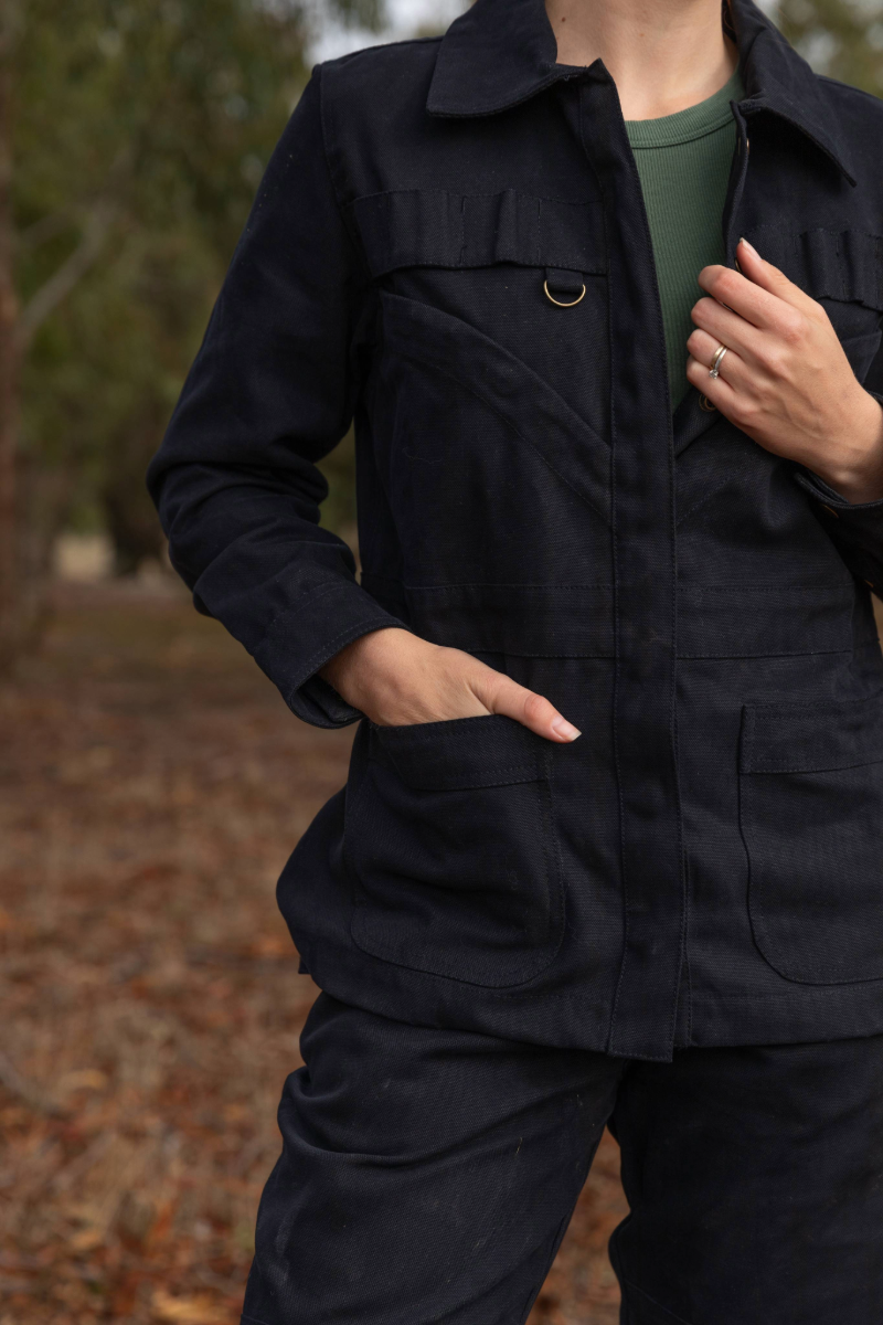 Canvas Bullant Jacket - Black