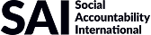 Logo of Social Accountability International on a white background