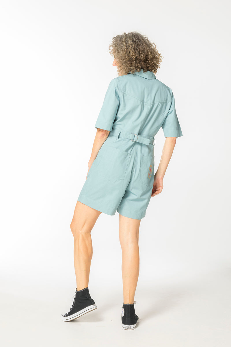 Ripstop Cropped Lagoon Suit - Long Body - Cement