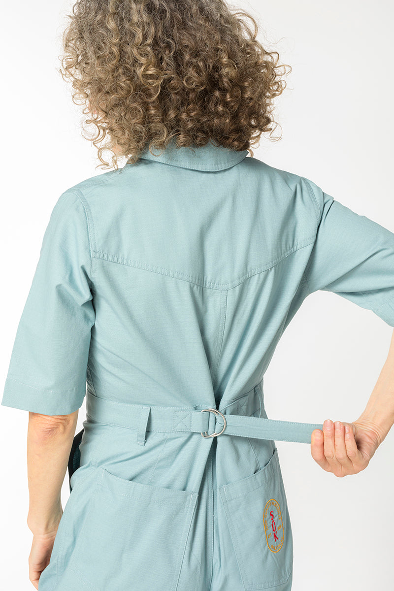Ripstop Cropped Lagoon Suit - Long Body - Cement