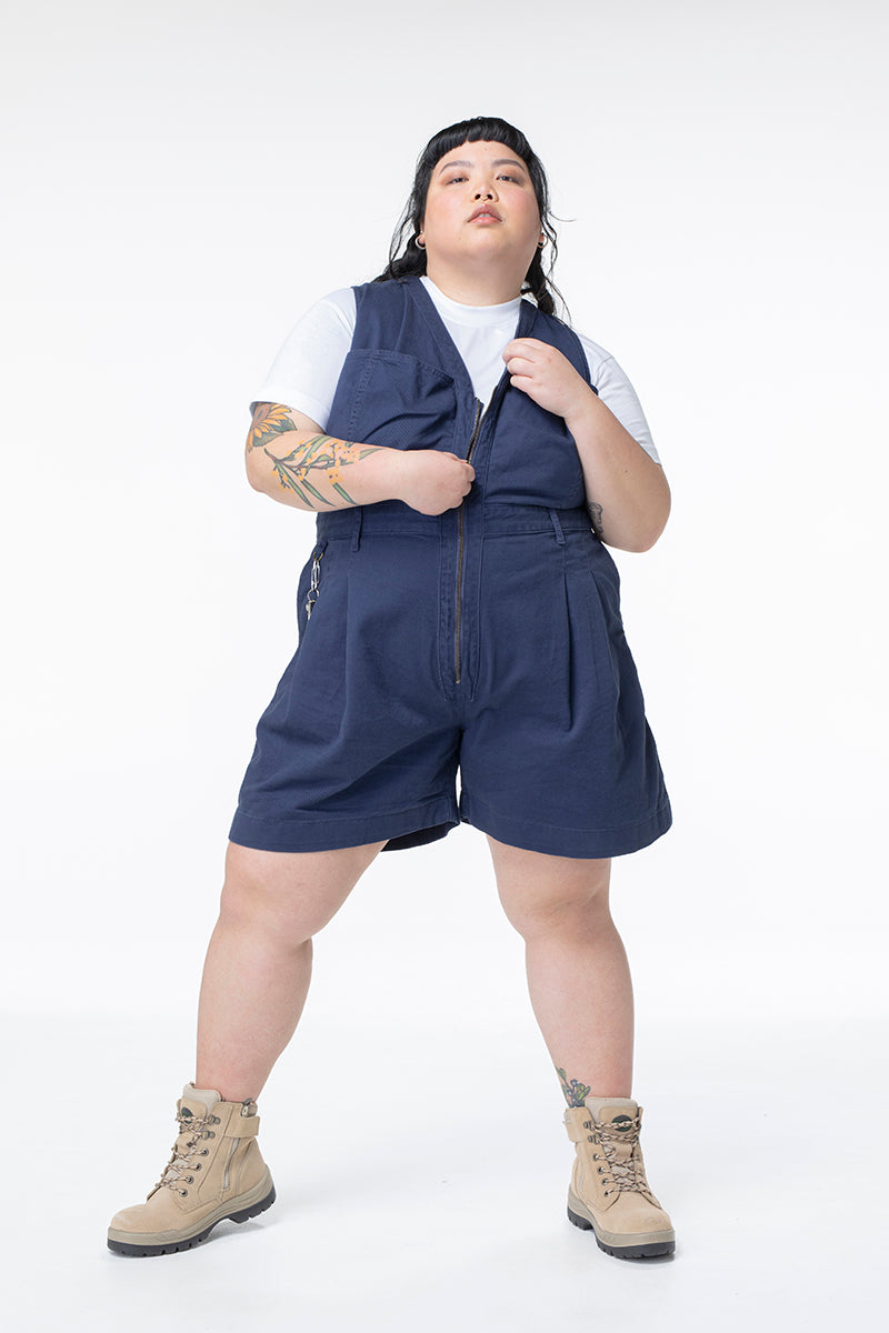 Cropped Yard Suit - Short - Blue