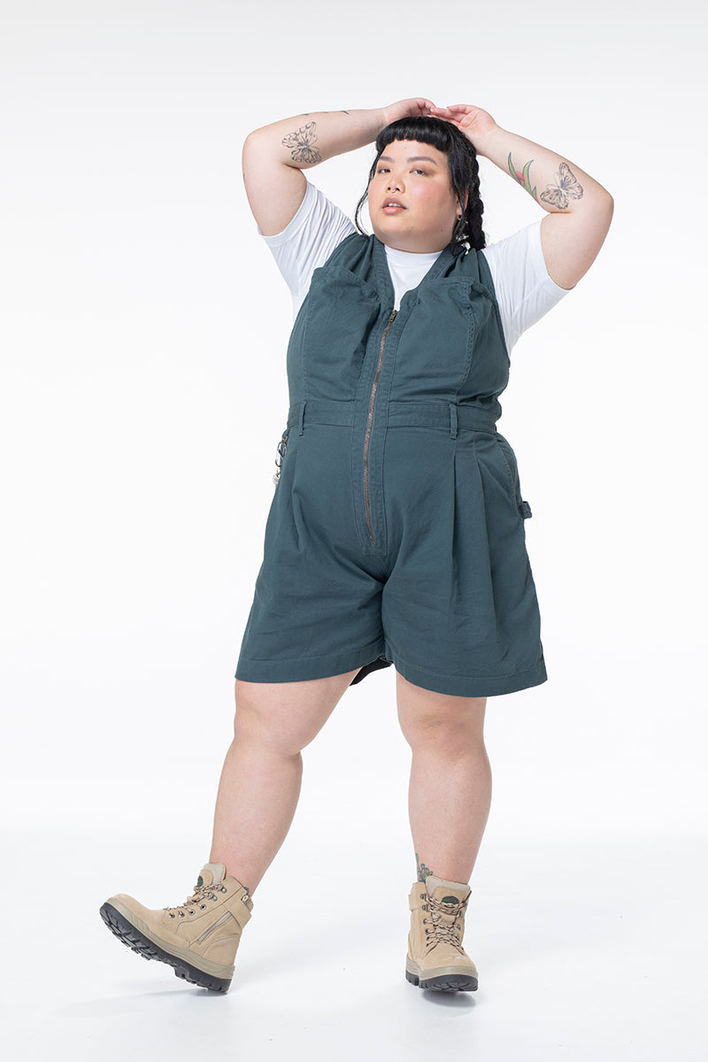 Cropped Yard Suit - Long - Green