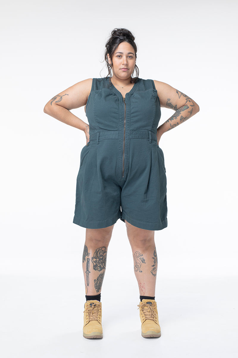 Cropped Yard Suit - Short - Green