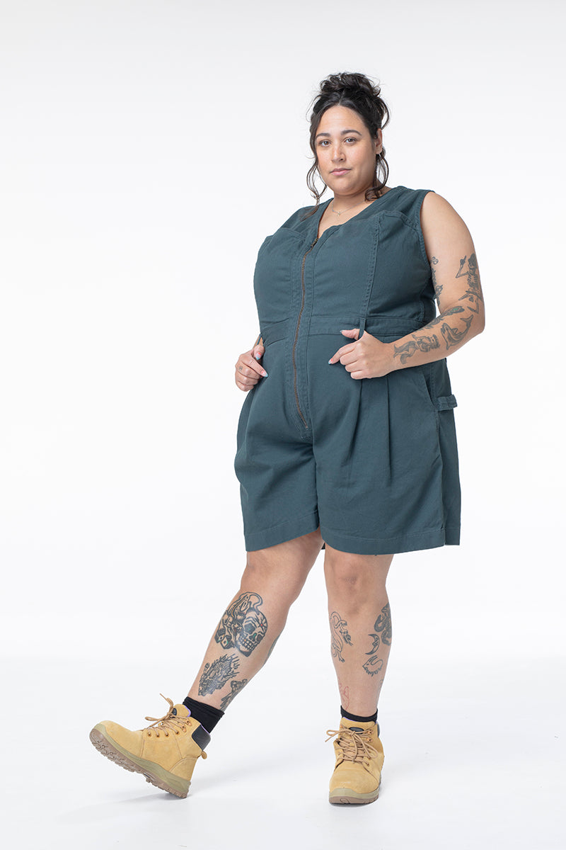 Cropped Yard Suit - Long - Green