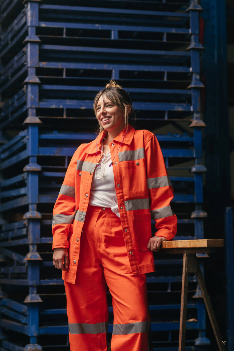 Hi Vis Construction Jacket Orange