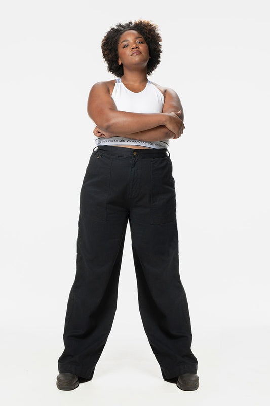 Long Construction Pants - Black