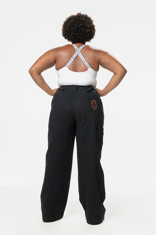 Long Construction Pants - Black