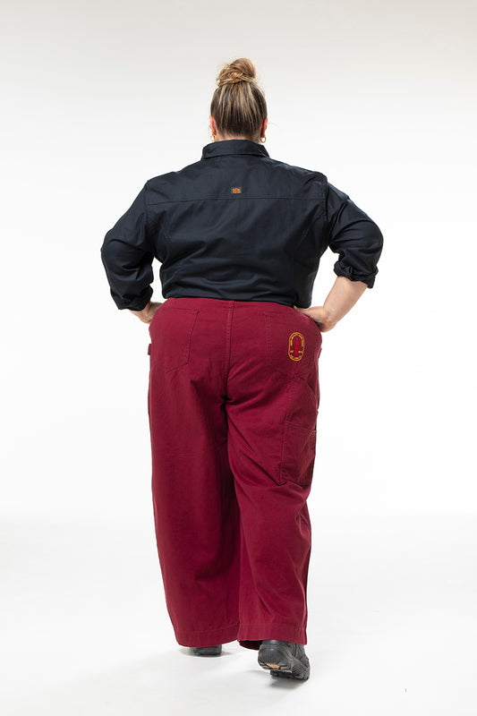 Construction Pants - Burgundy