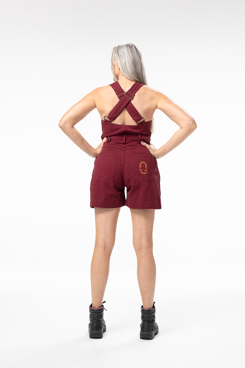Cropped Roper Suit - Burgundy
