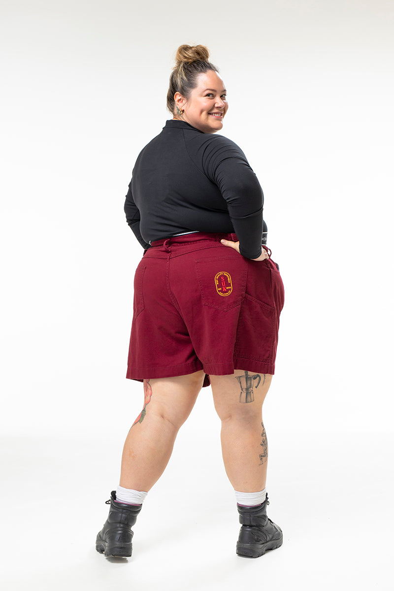 Utility Shorts - Burgundy