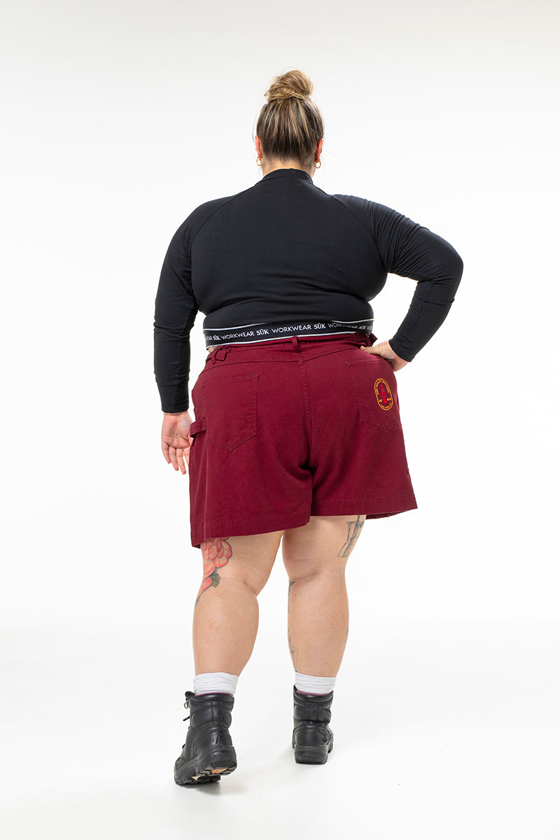 Utility Shorts - Burgundy