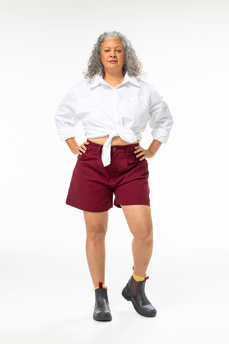 Utility Shorts - Burgundy