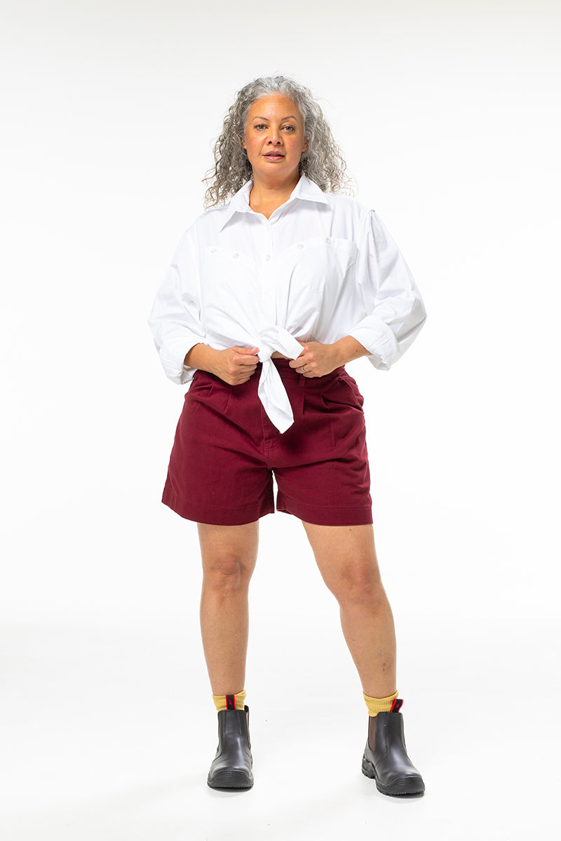 Utility Shorts - Burgundy