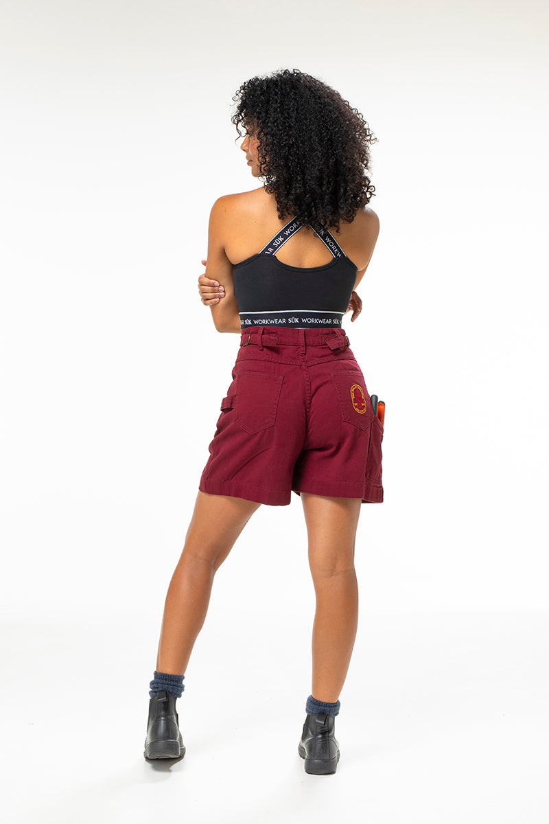 Utility Shorts - Burgundy