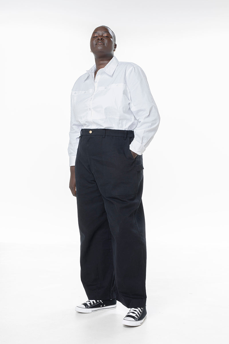 Canvas Construction Pants - Black