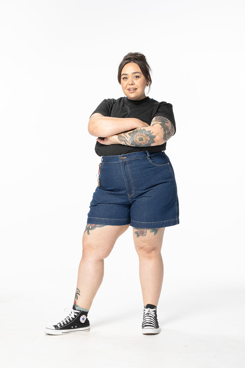 Denim Trophy Shorts