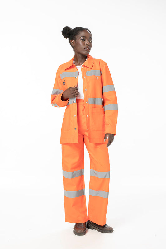 Hi Vis Construction Jacket Orange