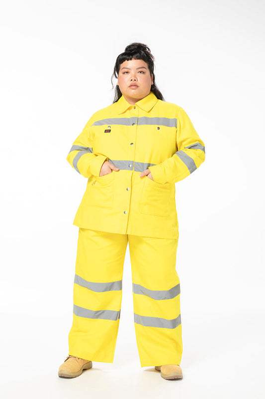 Hi Vis Construction Jacket Yellow