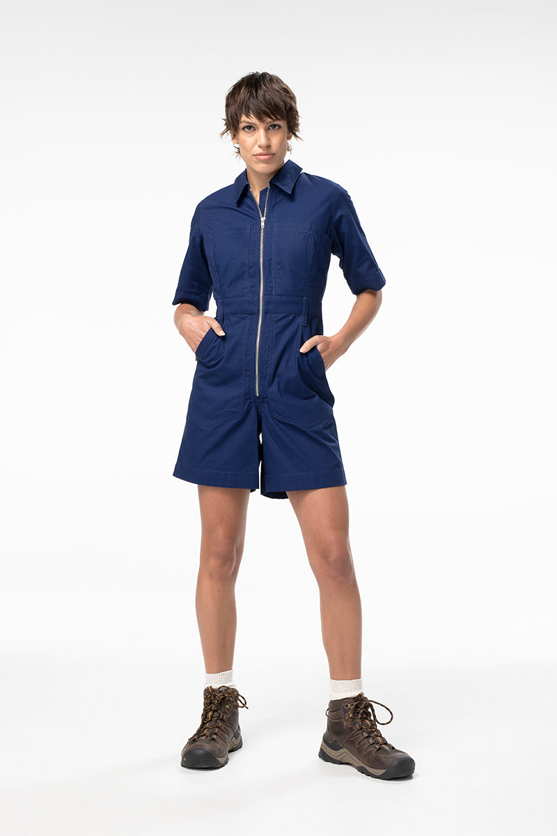 Ripstop 2.0 Cropped Lagoon Suit - Long - Navy
