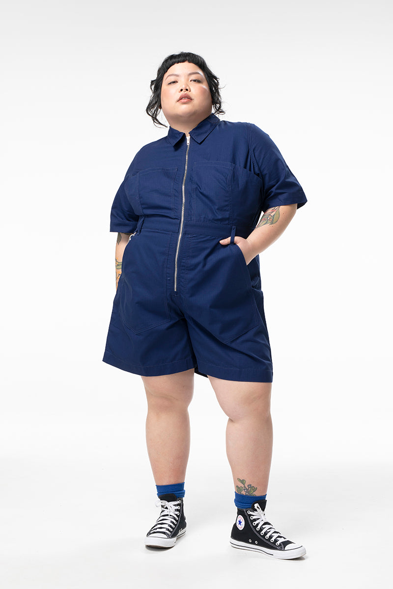 Ripstop 2.0 Cropped Lagoon Suit - Long - Navy