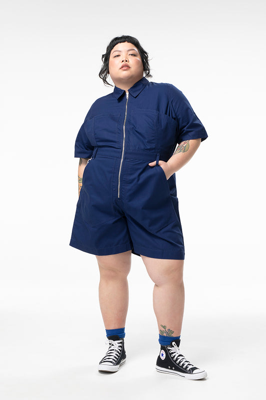Ripstop 2.0 Cropped Lagoon Suit - Long - Navy