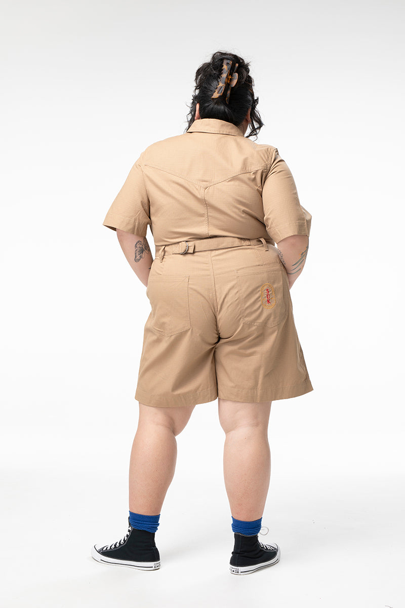 Ripstop 2.0 Cropped Lagoon Suit - Short - Taupe