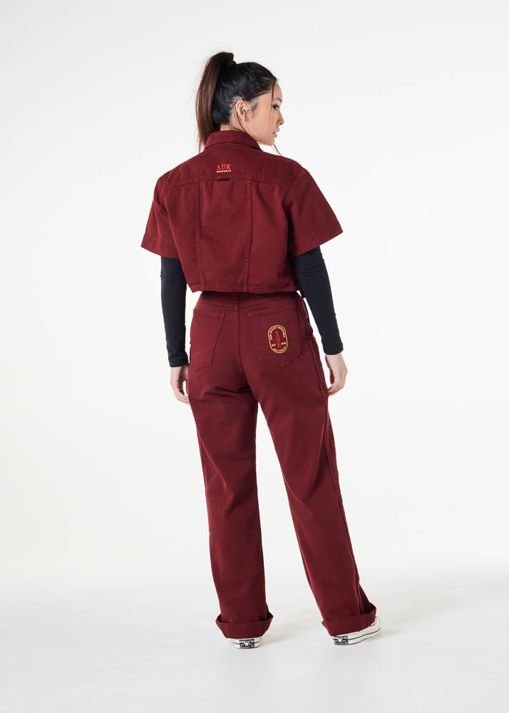 Station Pants - Burgundy