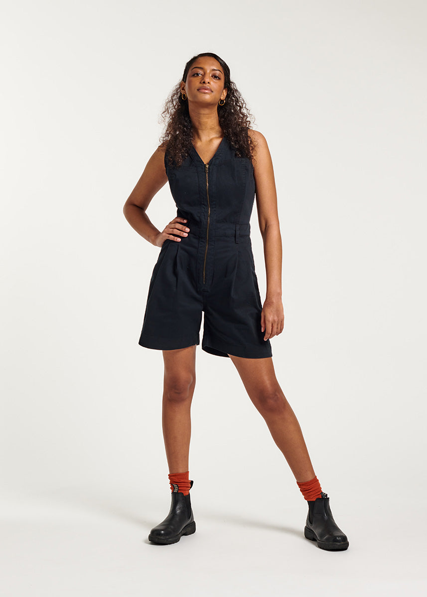 Cropped Yard Suit - Short - Black