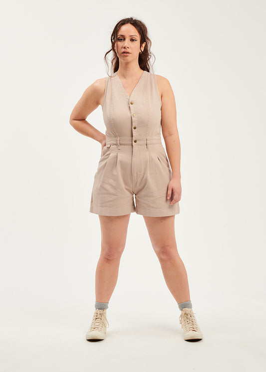 Cropped Roper Suit - Stone