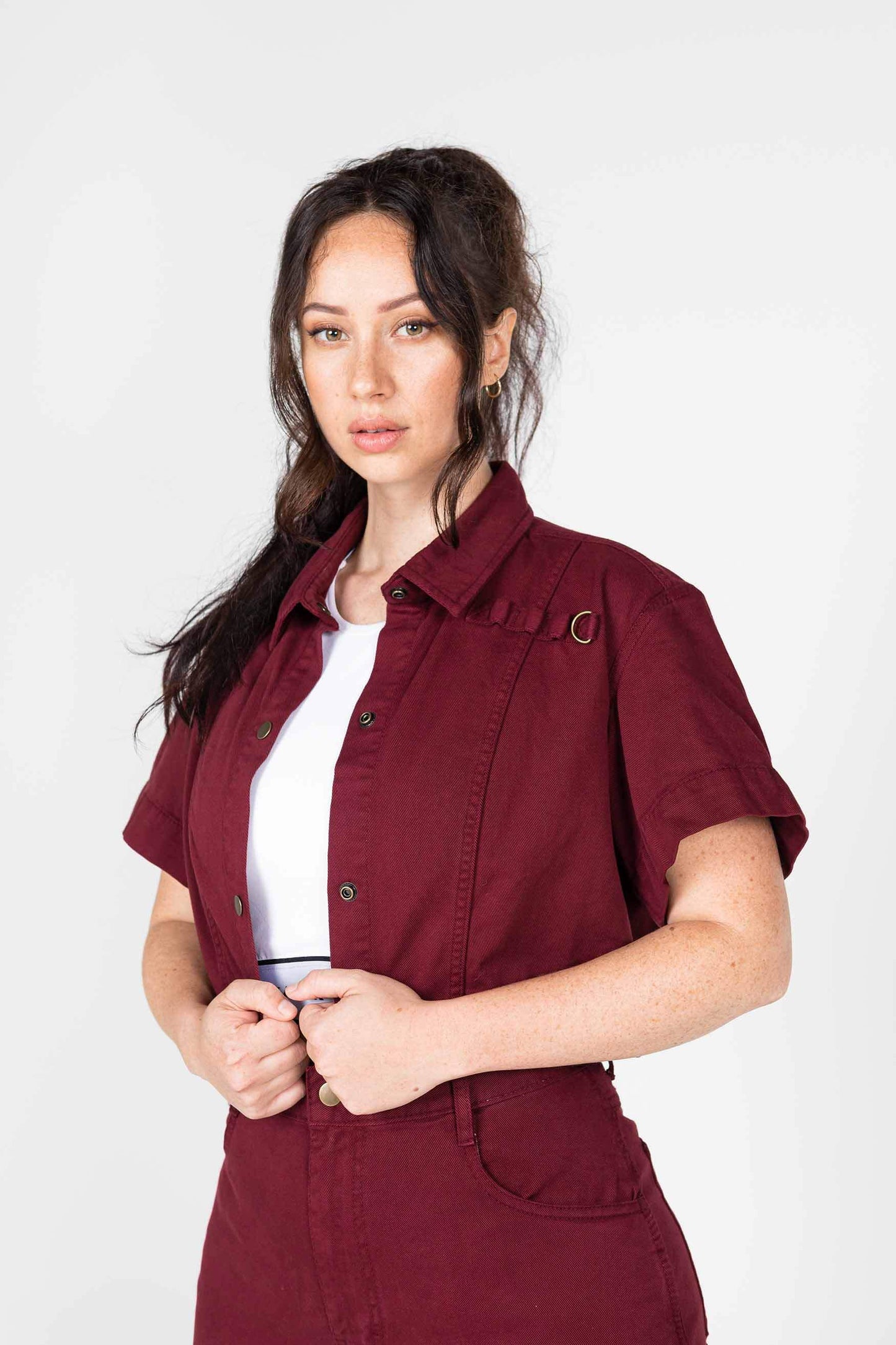 Isa Shirt - Burgundy
