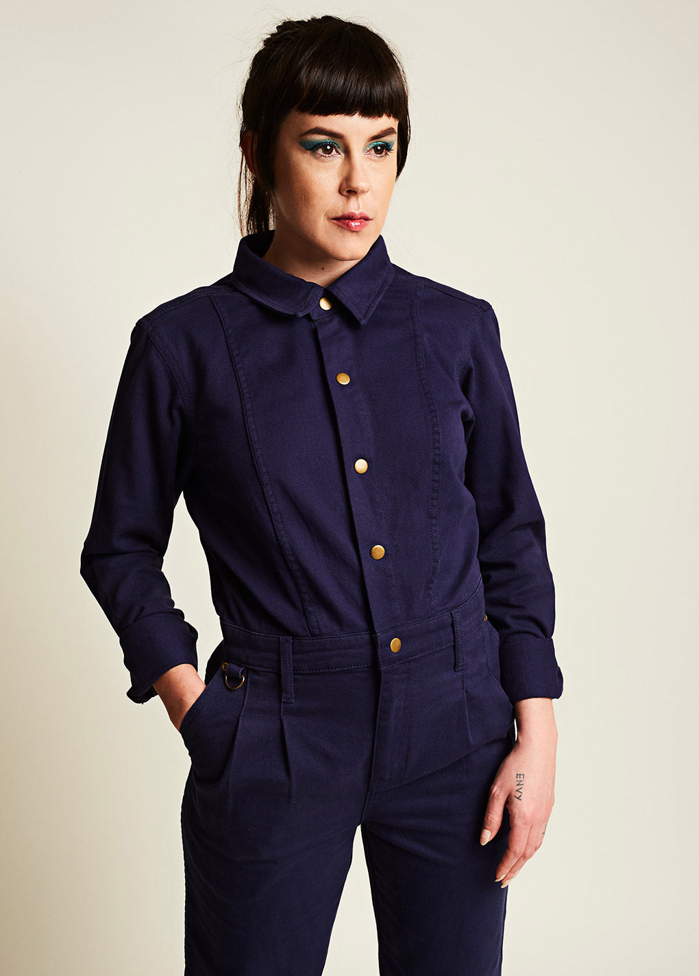 Ringer Suit - Short - Blue