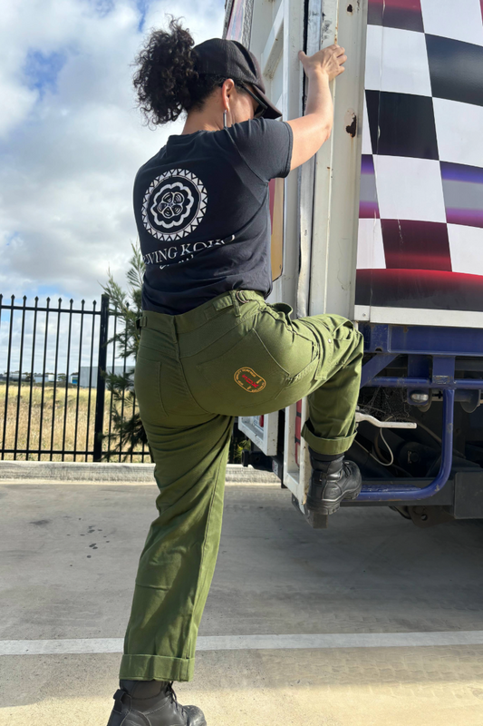 Mid Rise Cargo Pants - Hunter