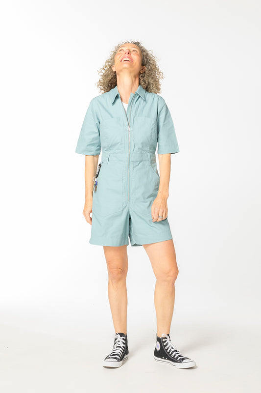 Ripstop Cropped Lagoon Suit - Short Body - Cement