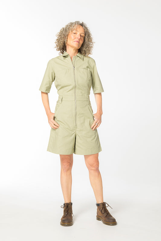 Ripstop Cropped Lagoon Suit -  Long Body - Khaki