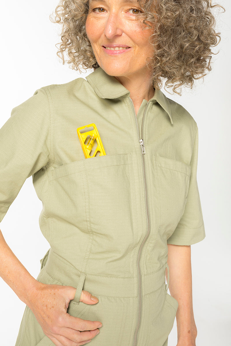 Ripstop Cropped Lagoon Suit - Short Body - Khaki