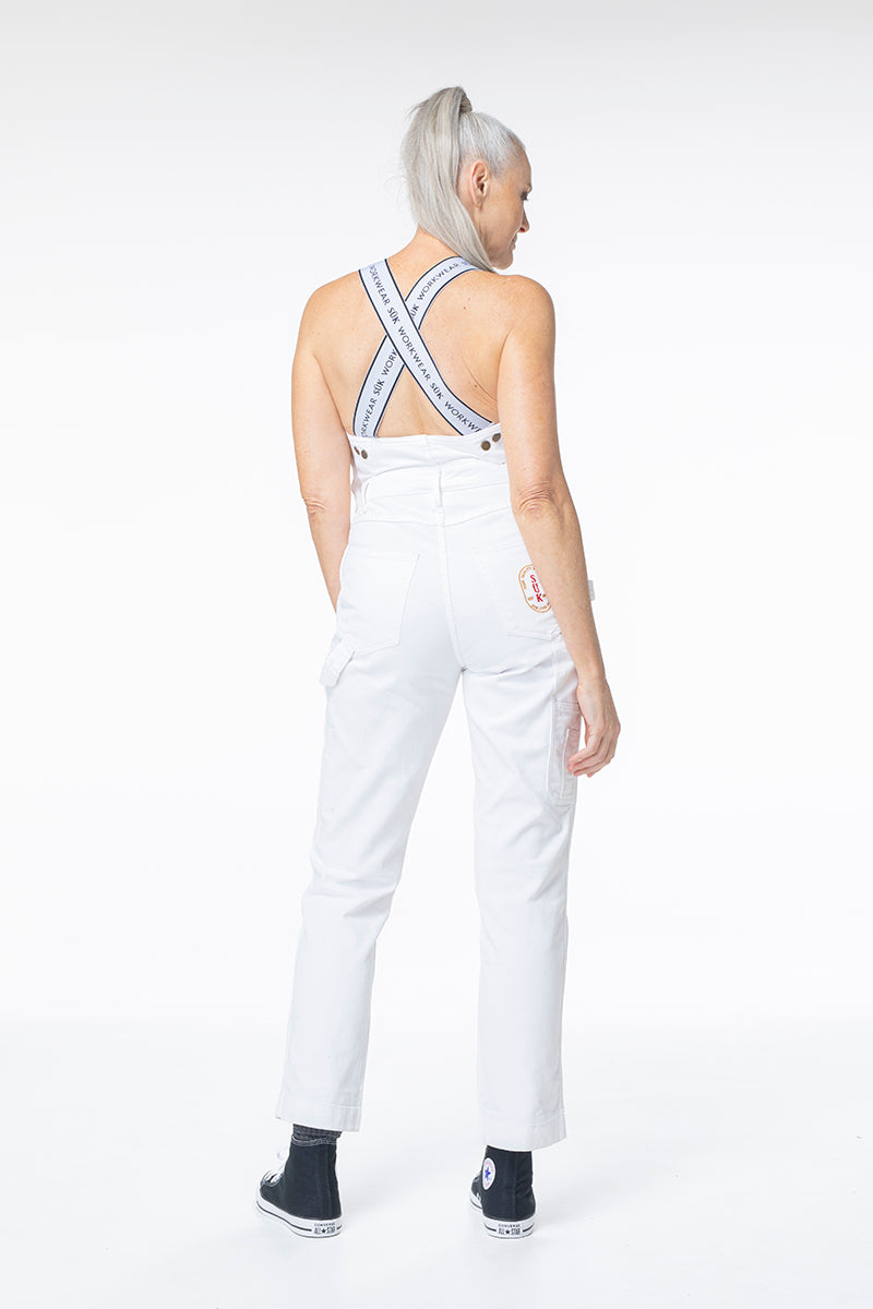 925 Work Suit Long Body - White