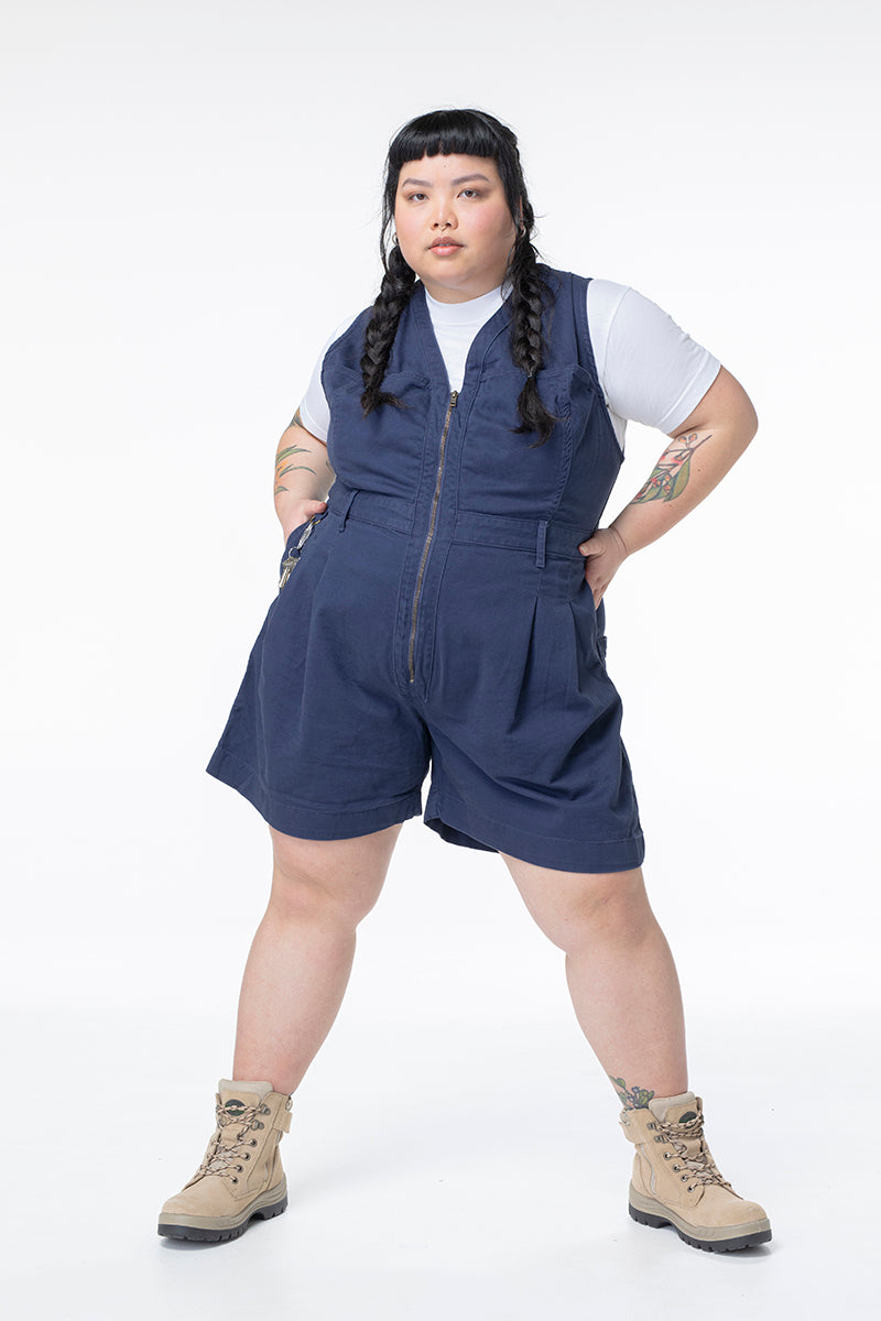 Cropped Yard Suit - Long - Blue