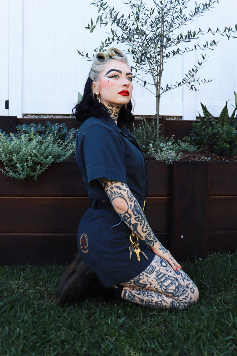 Cropped Ringer Suit - Long - Green