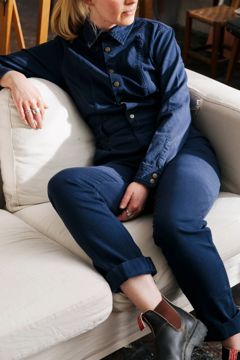 Ringer Suit - Short - Blue