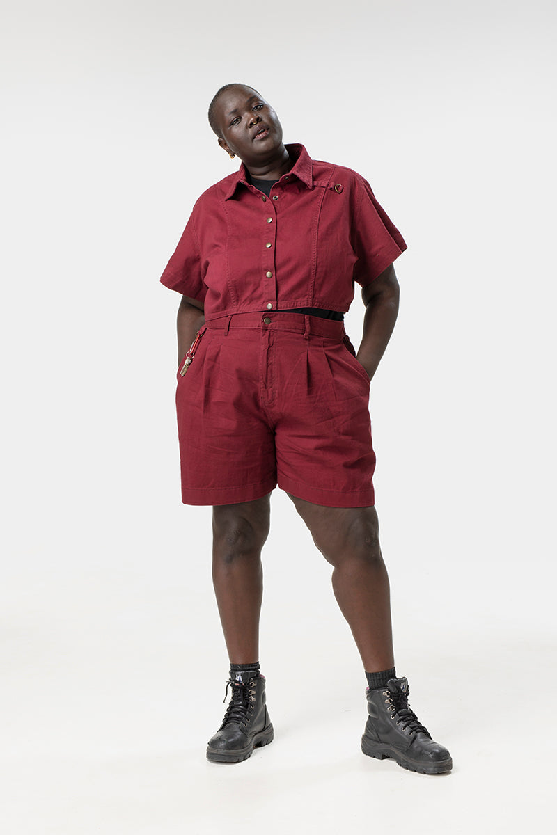 Isa Shirt - Burgundy