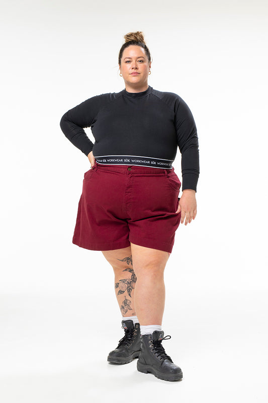 Utility Shorts - Burgundy