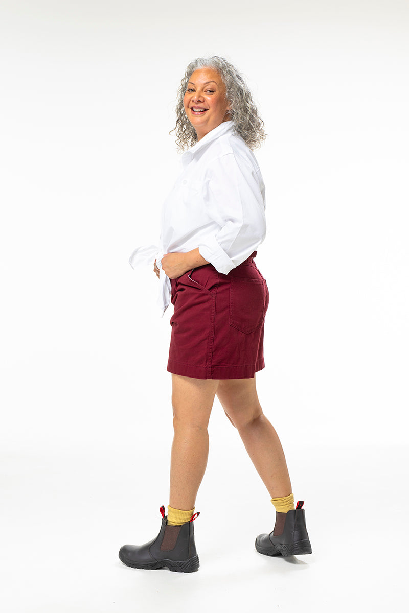 Utility Shorts - Burgundy