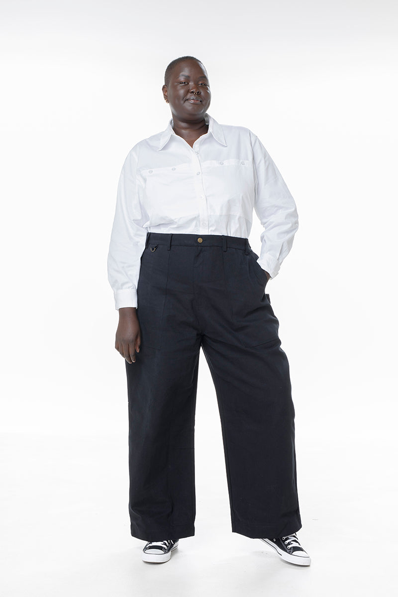 Canvas Construction Pants - Black