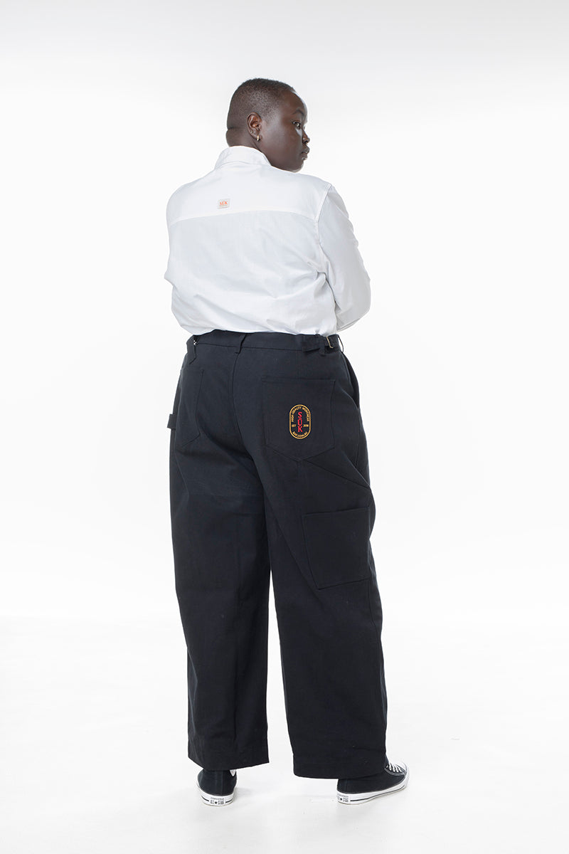 Canvas Construction Pants - Black