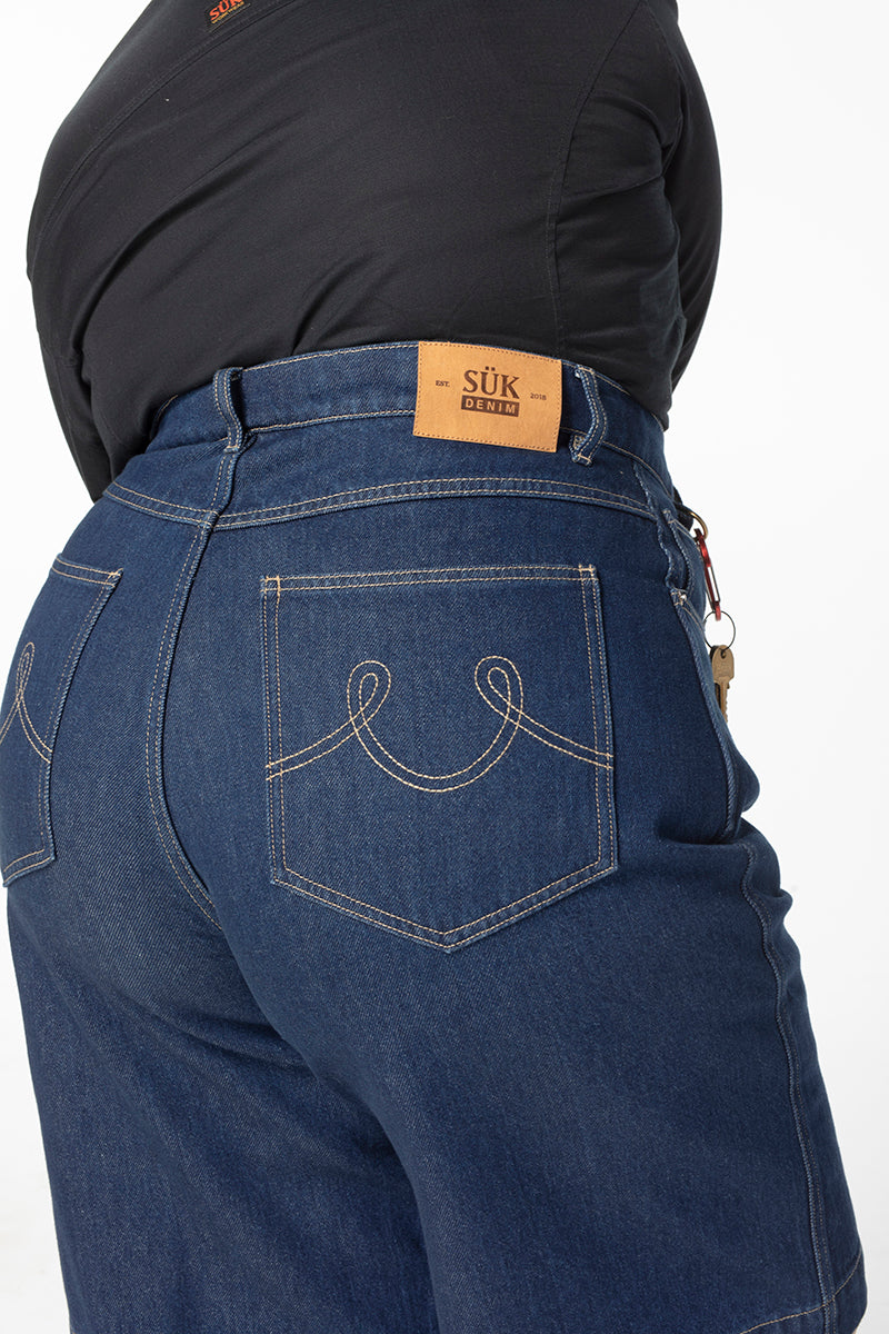 Denim Bermuda Shorts - Mid Blue