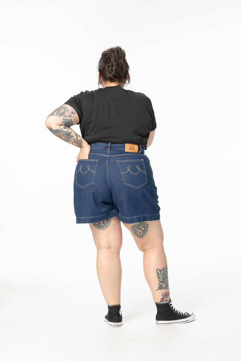 Denim Trophy Shorts
