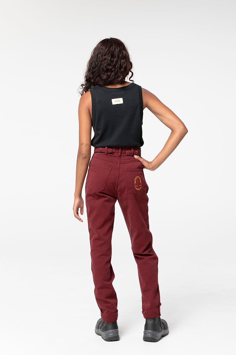 Plain Pants - Burgundy