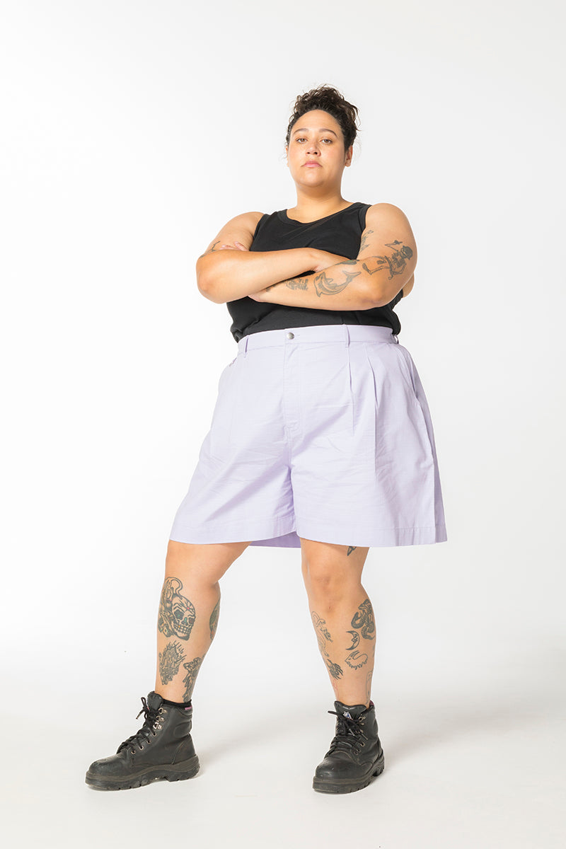 Ripstop Gunnee Shorts - Pastel Lavender