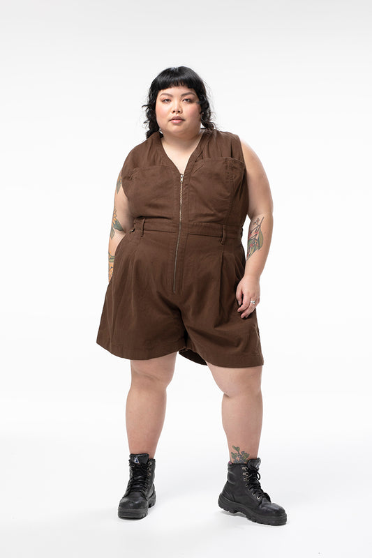 Cropped Yard Suit - Umber